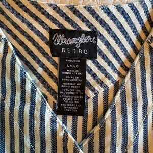 Wrangler Retro Blue and Cream Striped Dress